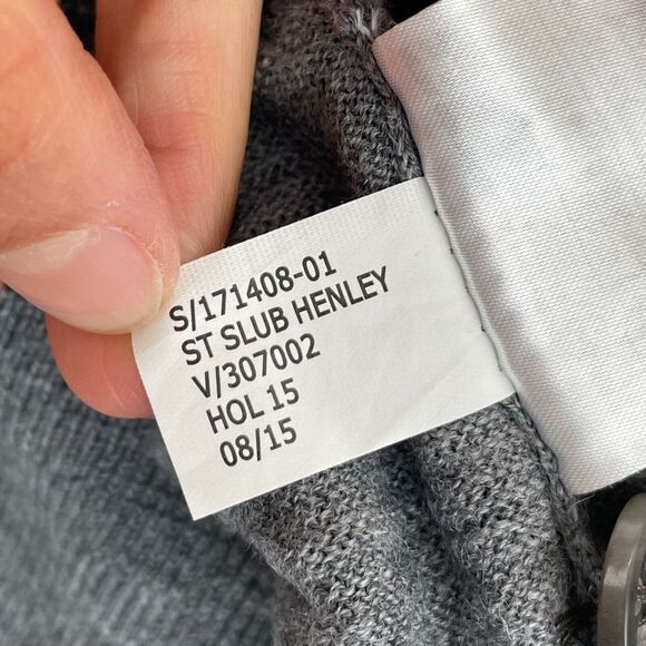 Banana Republic Henley Sweater Men Large 100% Merino Wool Slub Blade Collar Prep - Picture 4 of 10